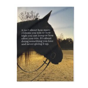 Horse Silhouette Quote Fleece Blanket | Equestrian Riding Inspiration