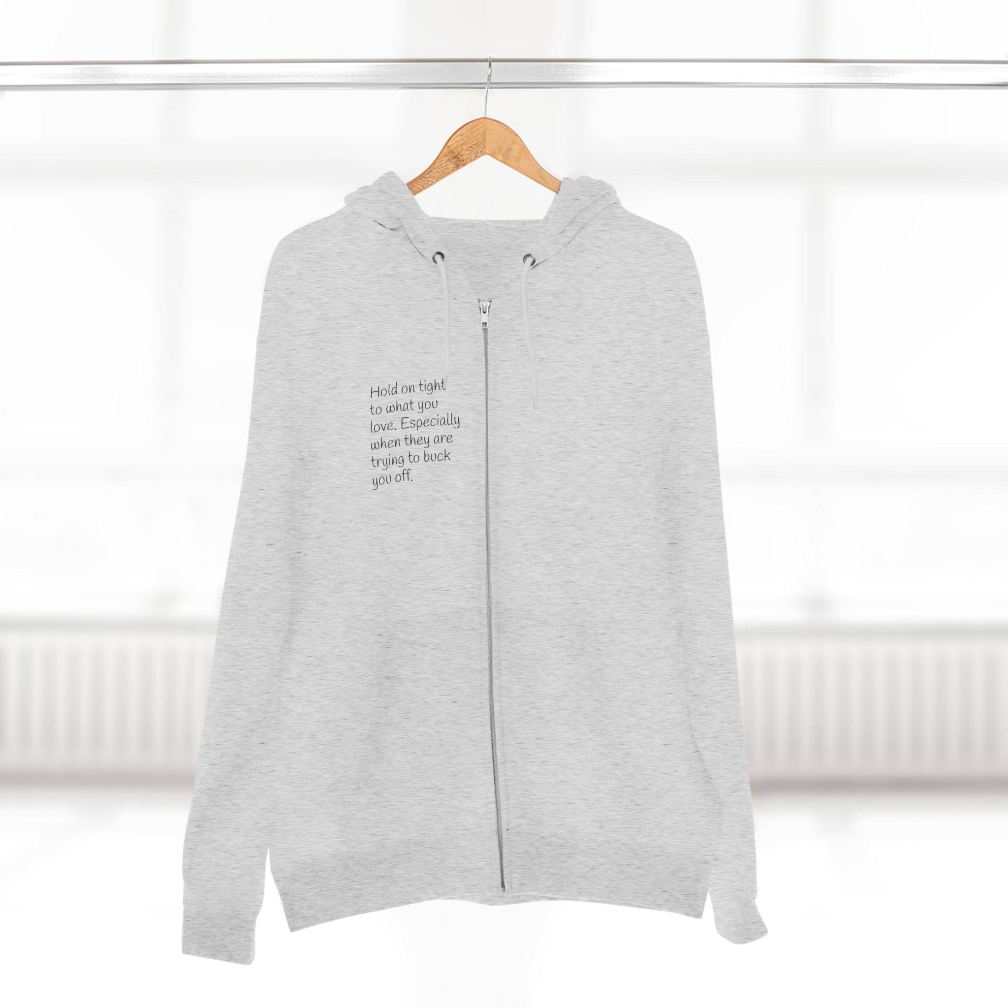 Horse Bucking Photo Hoodie | Equestrian Zip Hoodie - Image 4