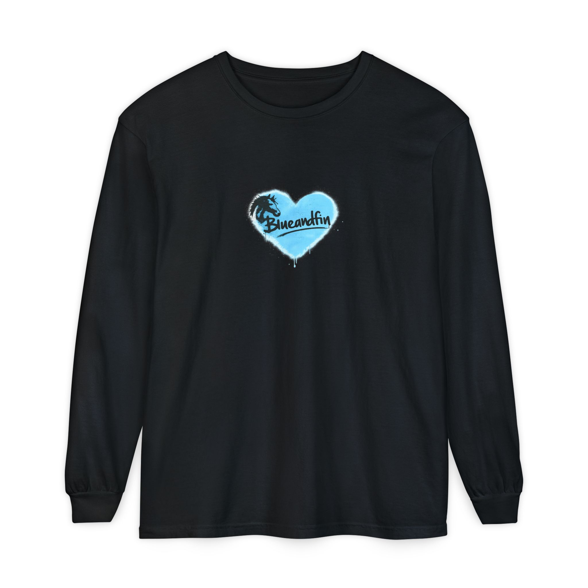 Blue Heart 'Breeandfin' Graphic Long Sleeve Tee - Image 16