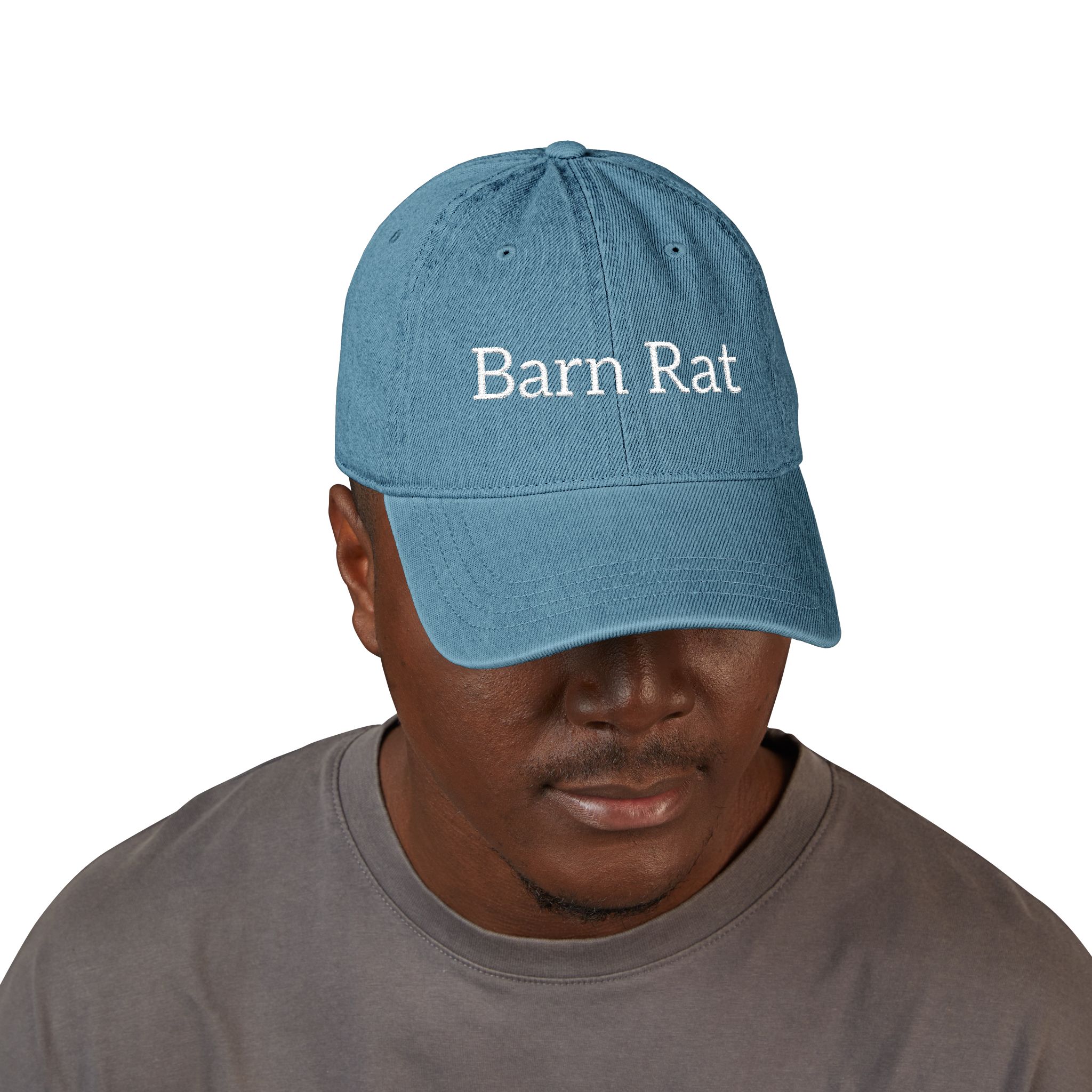 Barn Rat Denim Hat | Embroidered Baseball Cap - Image 3