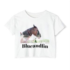 Horse Double Exposure Photo Crop Top | Blueandfin Text