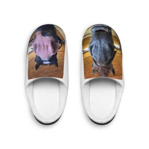 Horse Face Women's Indoor Slippers — Funny  Animal Photo Slippers