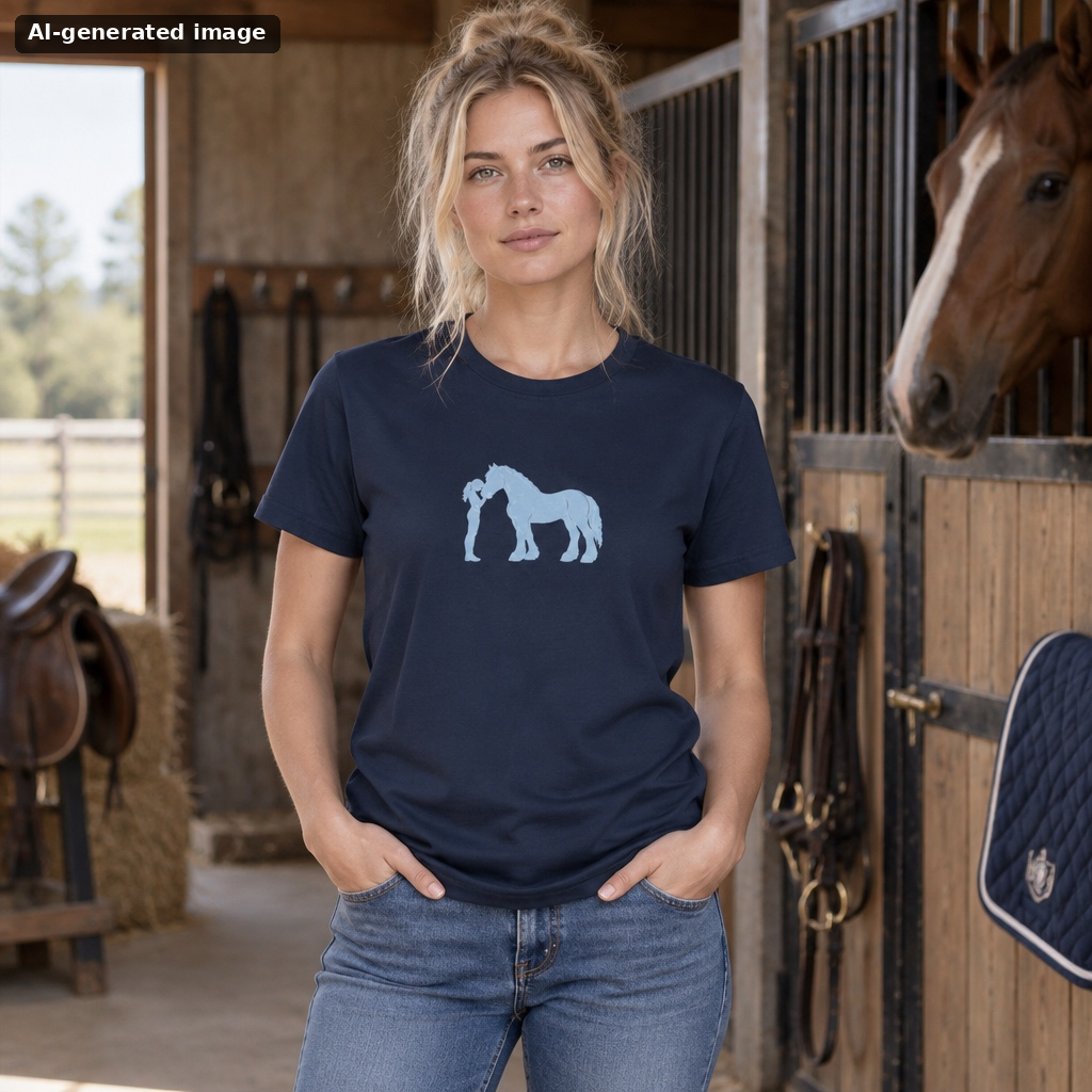 Horse and Rider Light on Dark